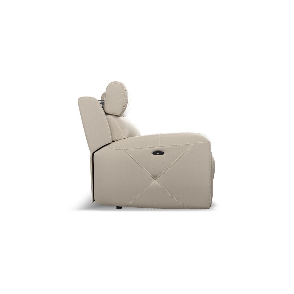 Leo 3 Seater Recliner Sofa with Adjustable Headrests in Pebble Leather 6