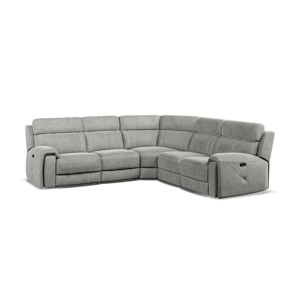 Leo Large Corner Recliner Sofa in Billy Joe Dove Grey Fabric