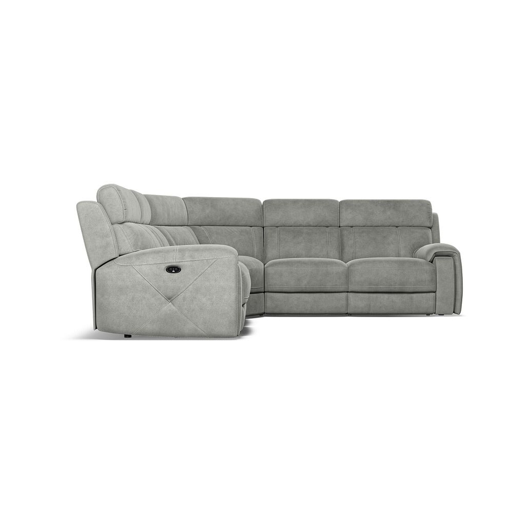 Leo Large Corner Recliner Sofa in Billy Joe Dove Grey Fabric 7