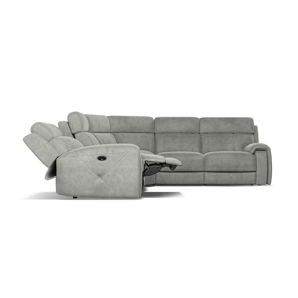 Leo Large Corner Recliner Sofa in Billy Joe Dove Grey Fabric 8