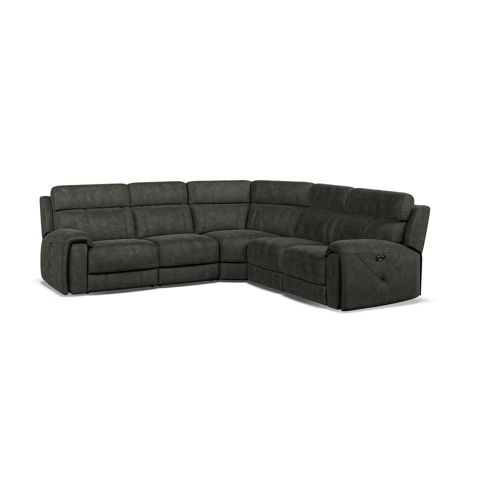 Leo Large Corner Recliner Sofa in Billy Joe Grey Fabric