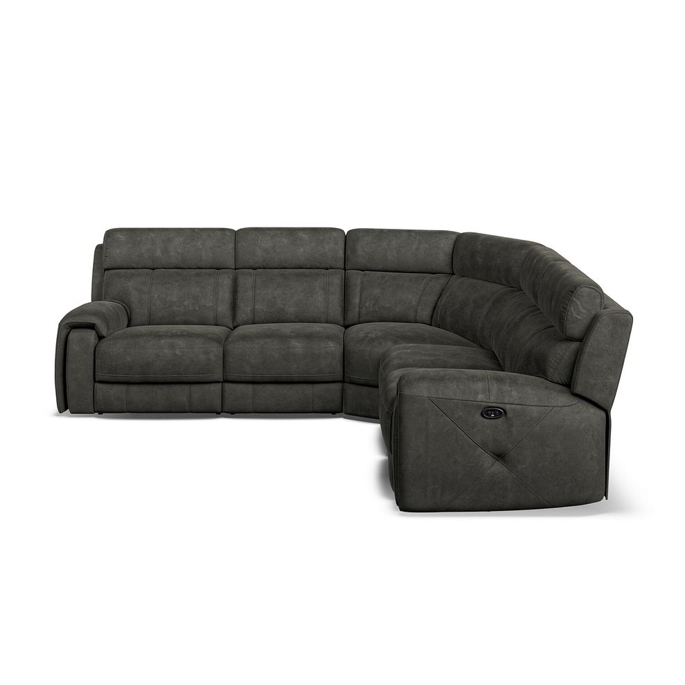 Leo Large Corner Recliner Sofa in Billy Joe Grey Fabric 6