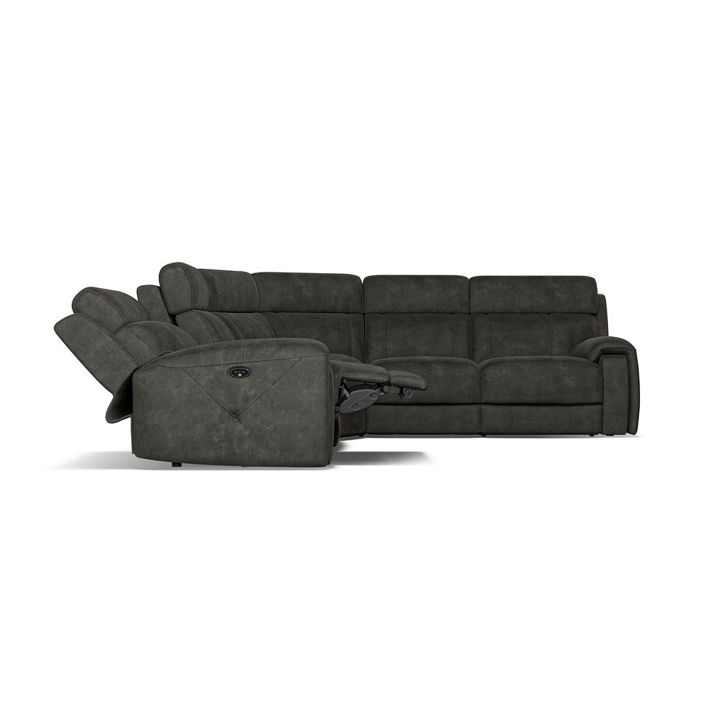Leo Large Corner Recliner Sofa in Billy Joe Grey Fabric 8
