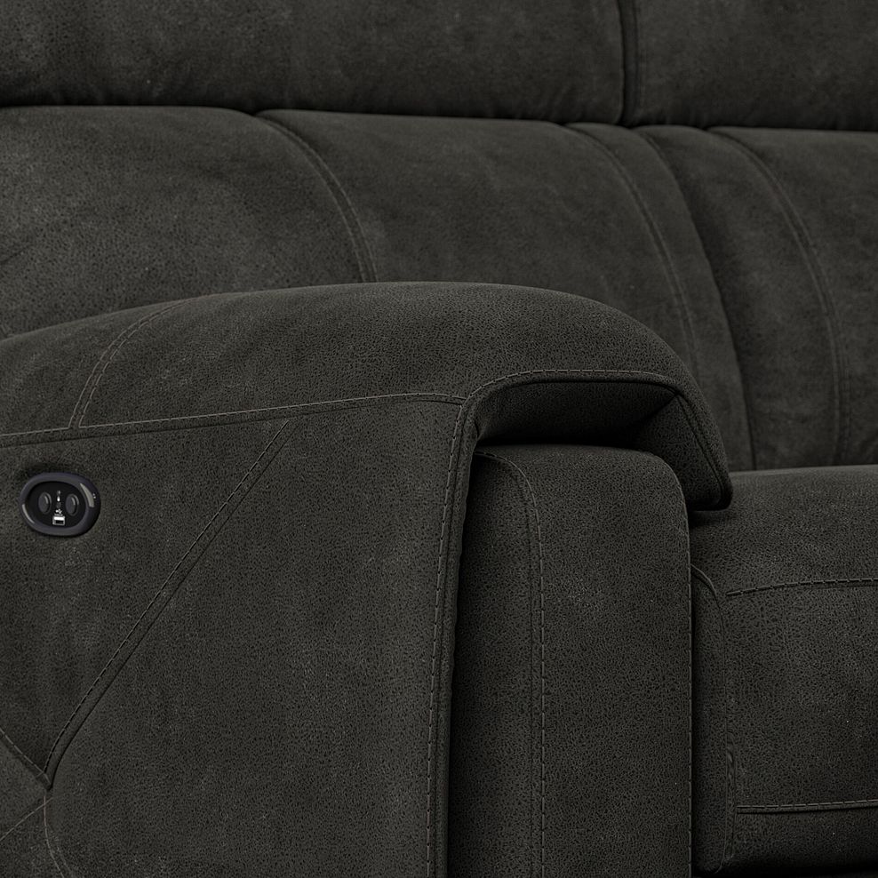 Leo Large Corner Recliner Sofa in Billy Joe Grey Fabric 10
