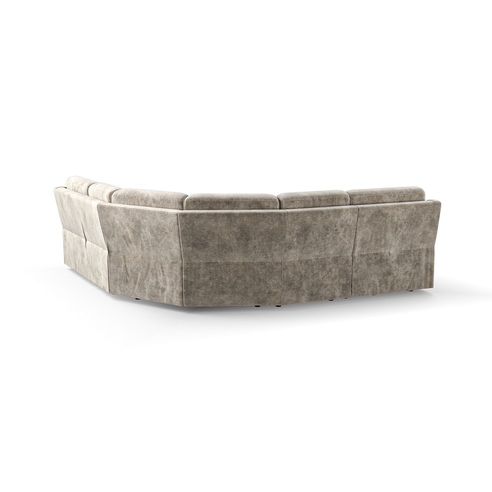 Leo Large Corner Recliner Sofa in Descent Taupe Fabric 6