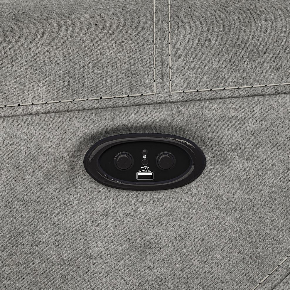 Leo Large Corner Recliner Sofa in Maldives Dark Grey Fabric 12