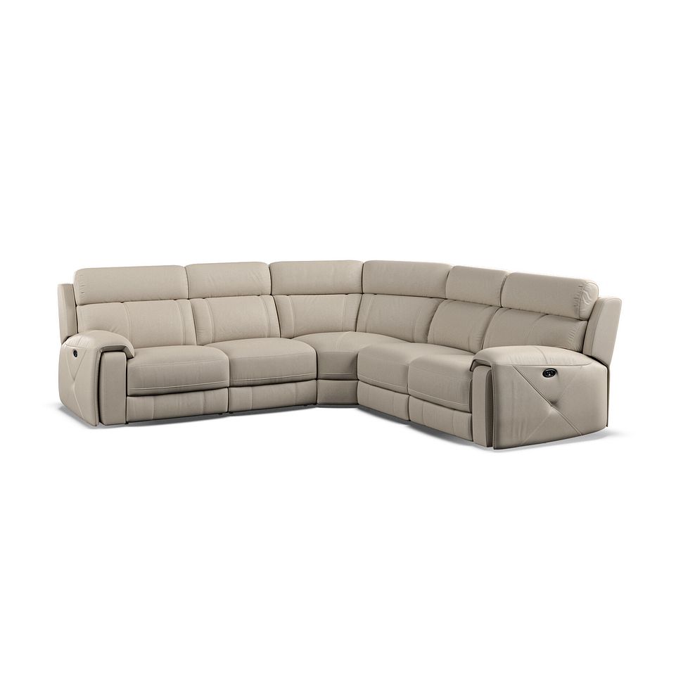 Leo Large Corner Recliner Sofa in Pebble Leather