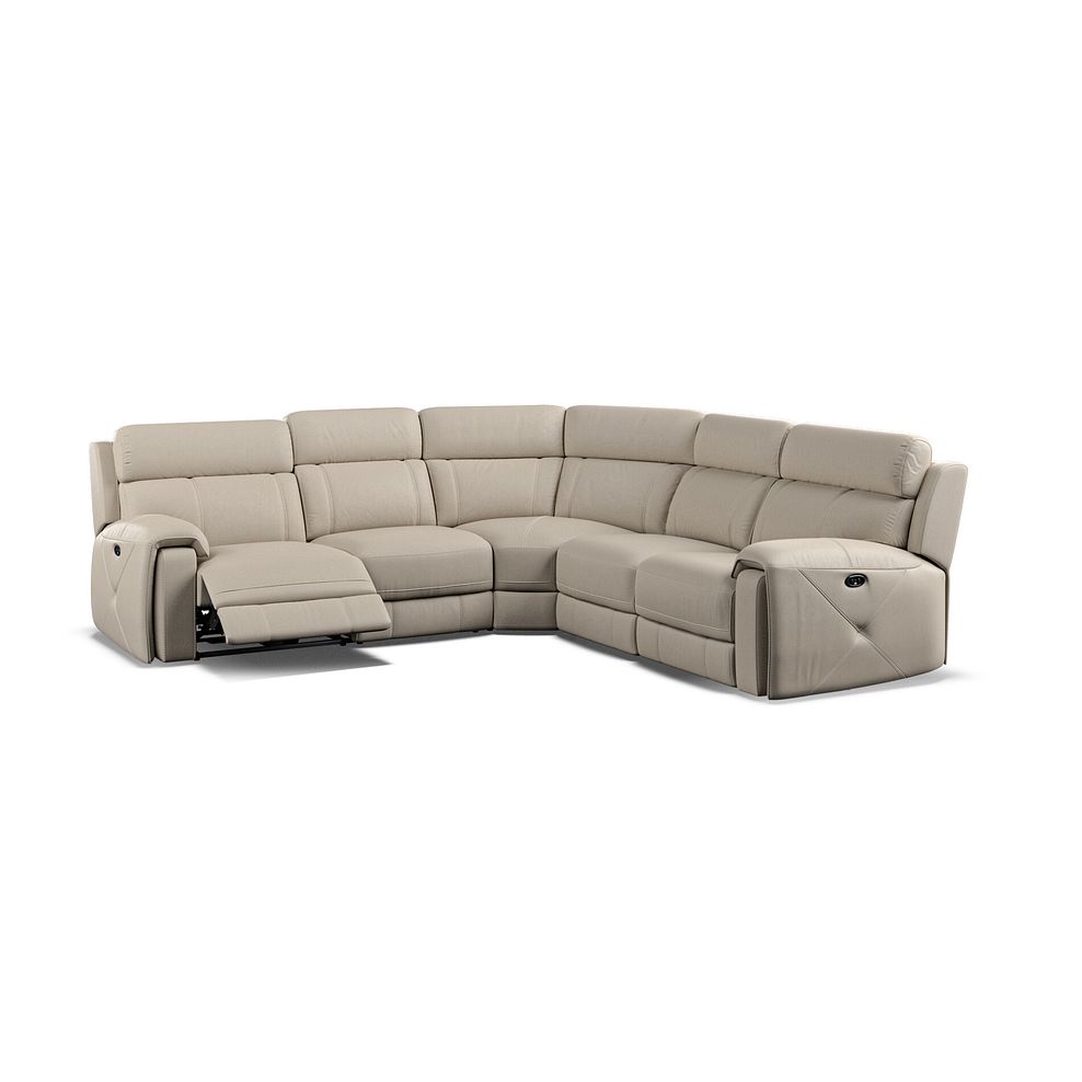 Leo Large Corner Recliner Sofa in Pebble Leather Thumbnail 3