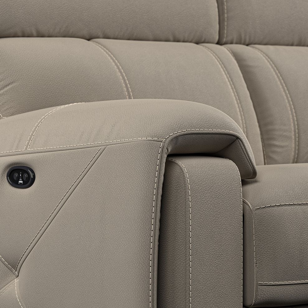 Leo Large Corner Recliner Sofa in Pebble Leather 11