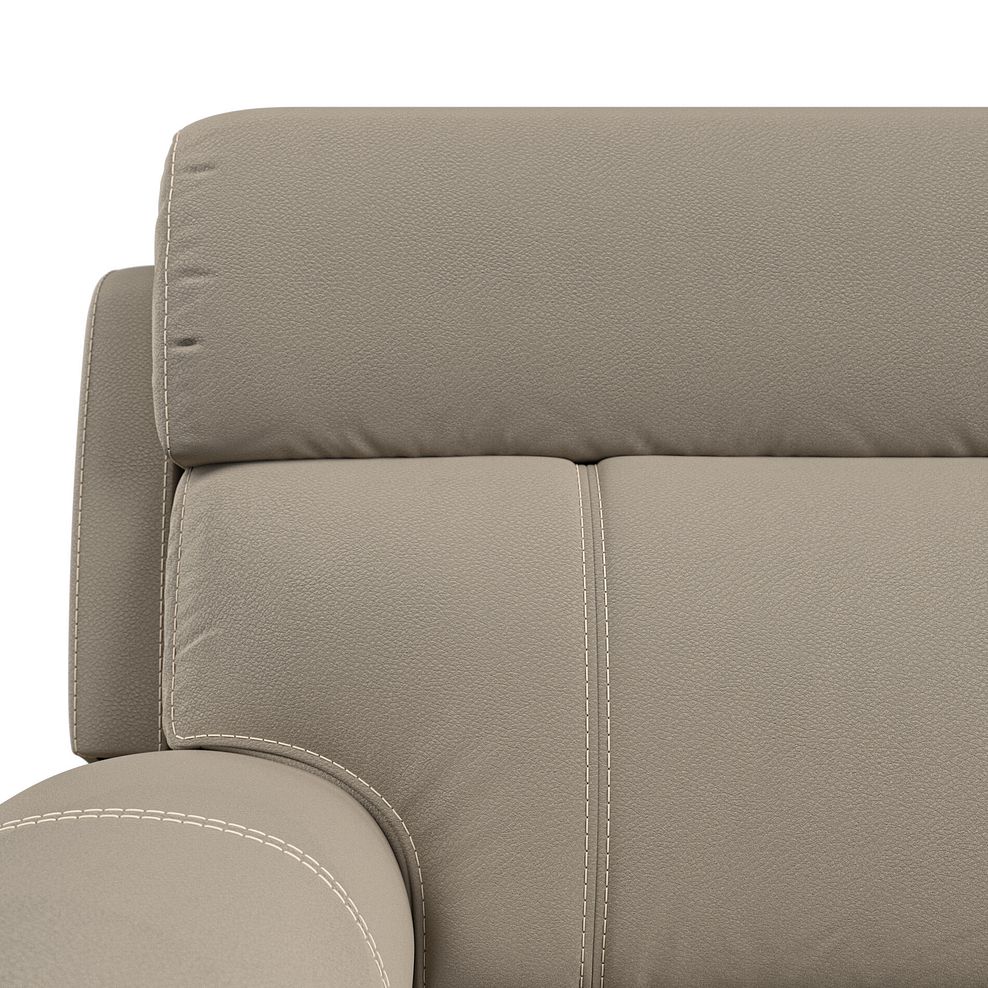 Leo Large Corner Recliner Sofa in Pebble Leather 13