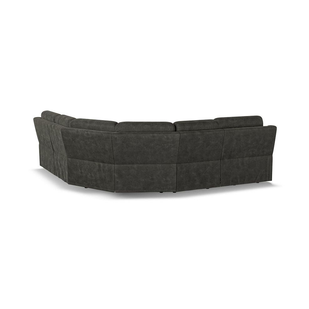Leo Large Corner Recliner Sofa with Adjustable Headrests in Billy Joe Grey Fabric Thumbnail 5