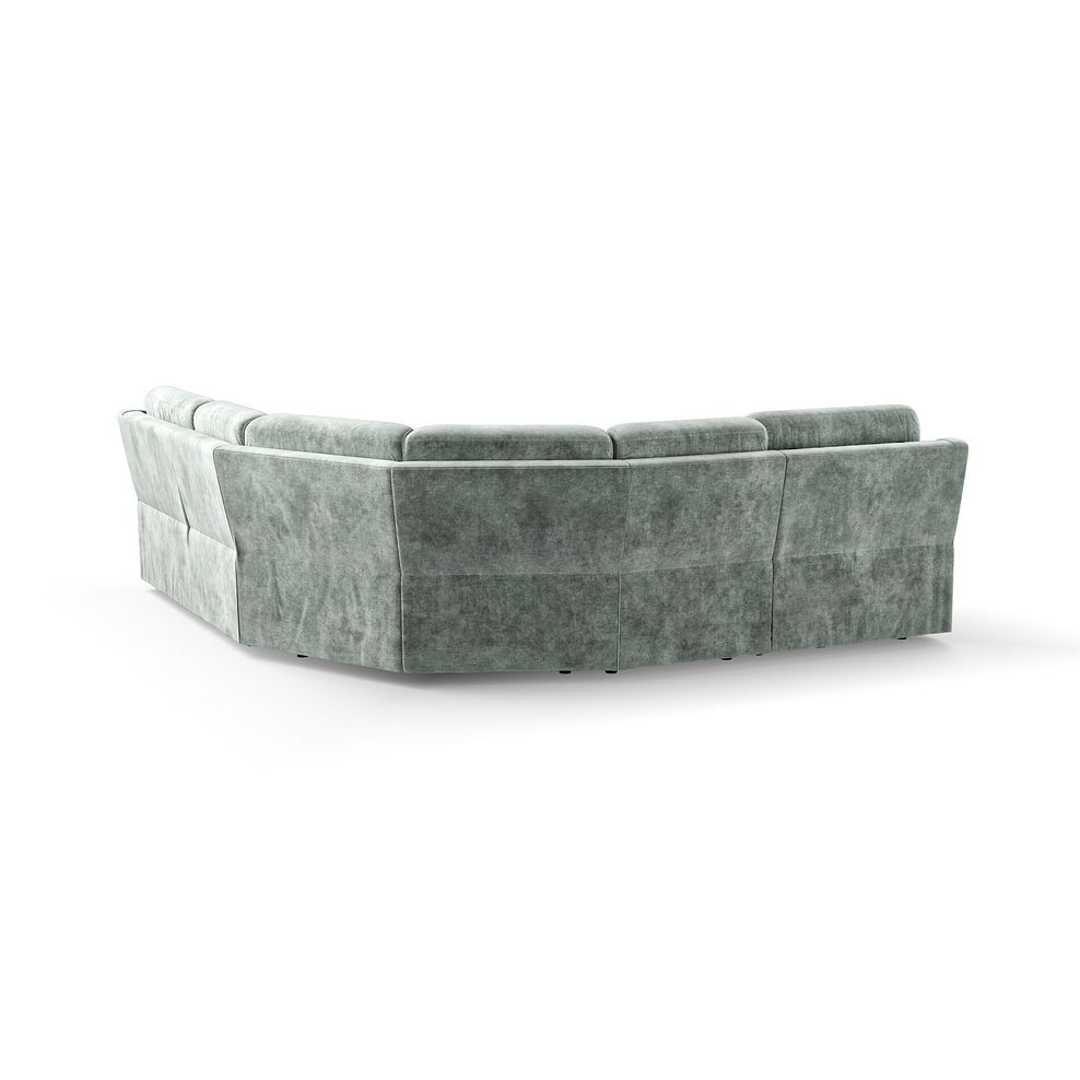 Leo Large Corner Recliner Sofa with Adjustable Headrests in Descent Pewter Fabric 6