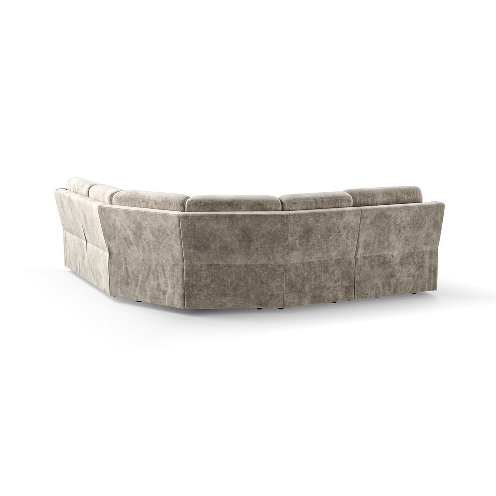 Leo Large Corner Recliner Sofa with Adjustable Headrests in Descent Taupe Fabric 6