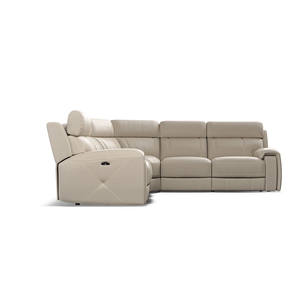 Leo Large Corner Recliner Sofa with Adjustable Headrests in Pebble Leather 7
