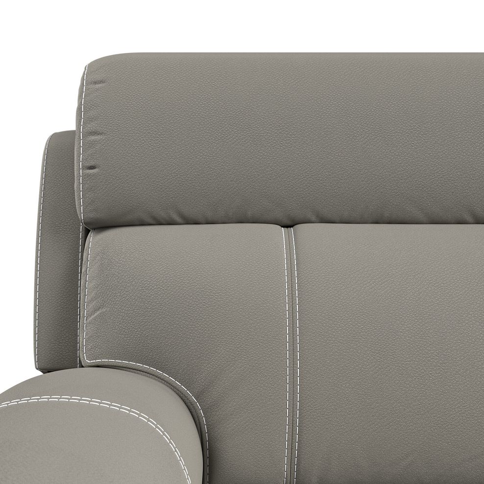 Leo Large Corner Recliner Sofa with Adjustable Headrests in Taupe Leather 10