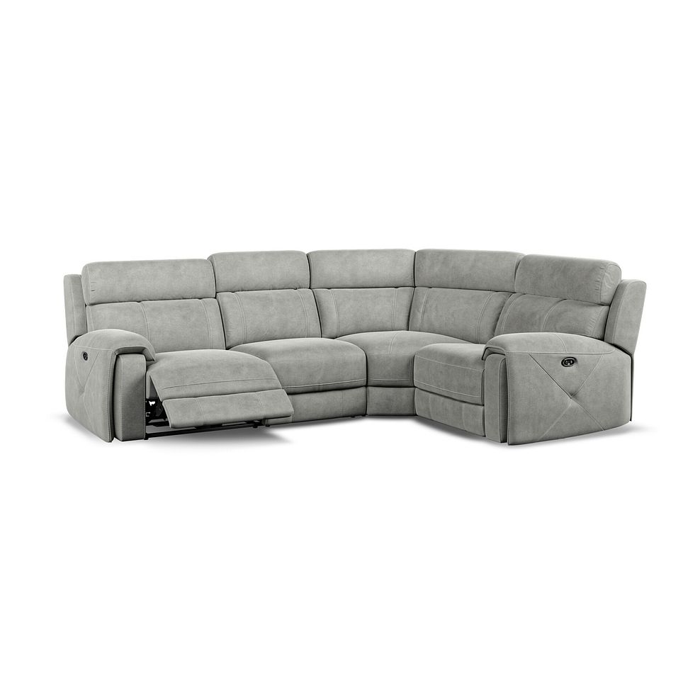 Leo Left Hand Corner Recliner Sofa in Billy Joe Dove Grey Fabric 3