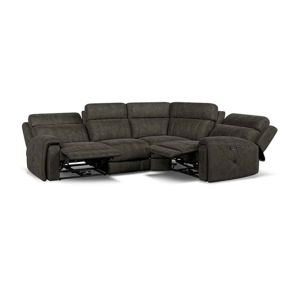 Leo Left Hand Corner Recliner Sofa in Billy Joe Grey Fabric 8