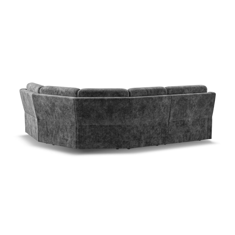 Leo Left Hand Corner Recliner Sofa in Descent Charcoal Fabric 4