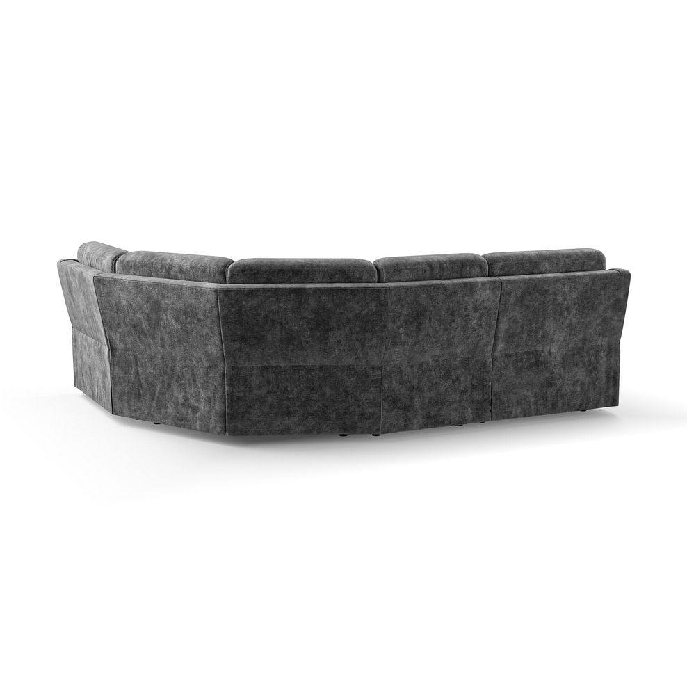 Leo Left Hand Corner Recliner Sofa in Descent Charcoal Fabric 6