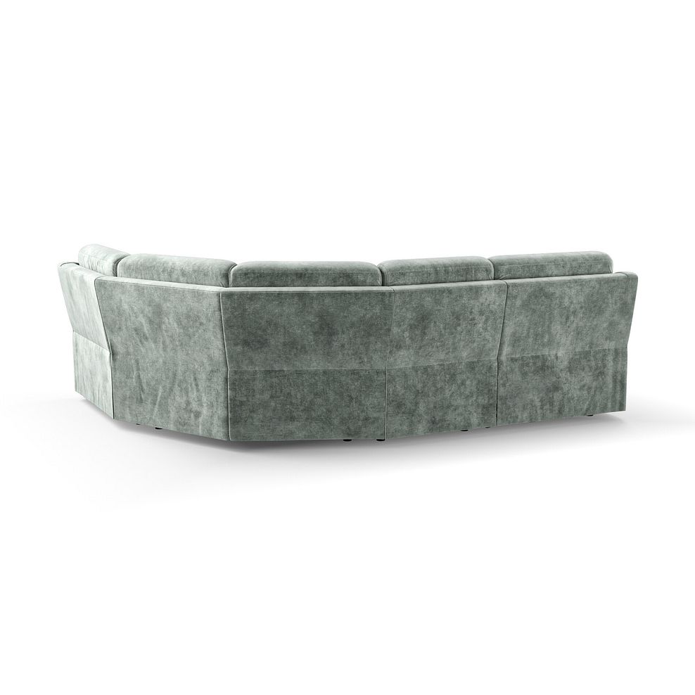 Leo Left Hand Corner Recliner Sofa in Descent Pewter Fabric 6