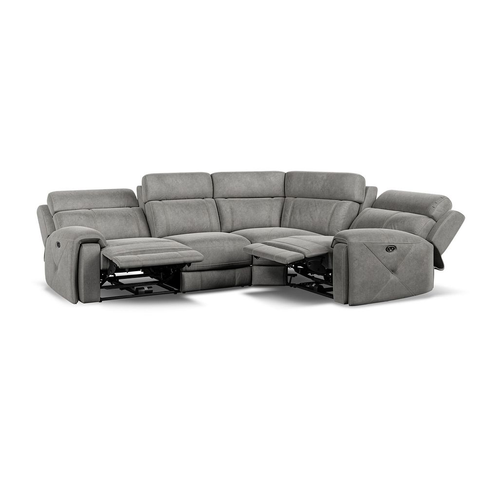 Leo Left Hand Corner Recliner Sofa in Maldives Dark Grey Fabric 4