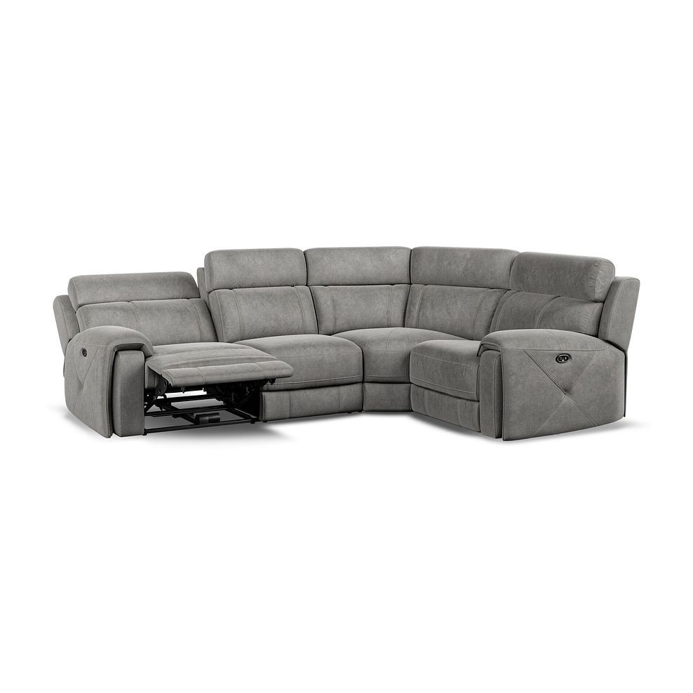 Leo Left Hand Corner Recliner Sofa in Maldives Dark Grey Fabric 3