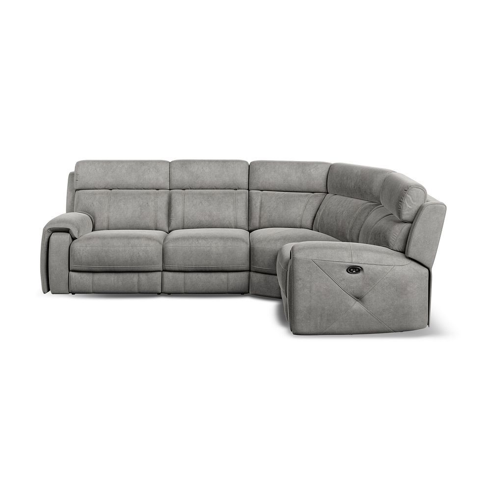 Leo Left Hand Corner Recliner Sofa in Maldives Dark Grey Fabric 6