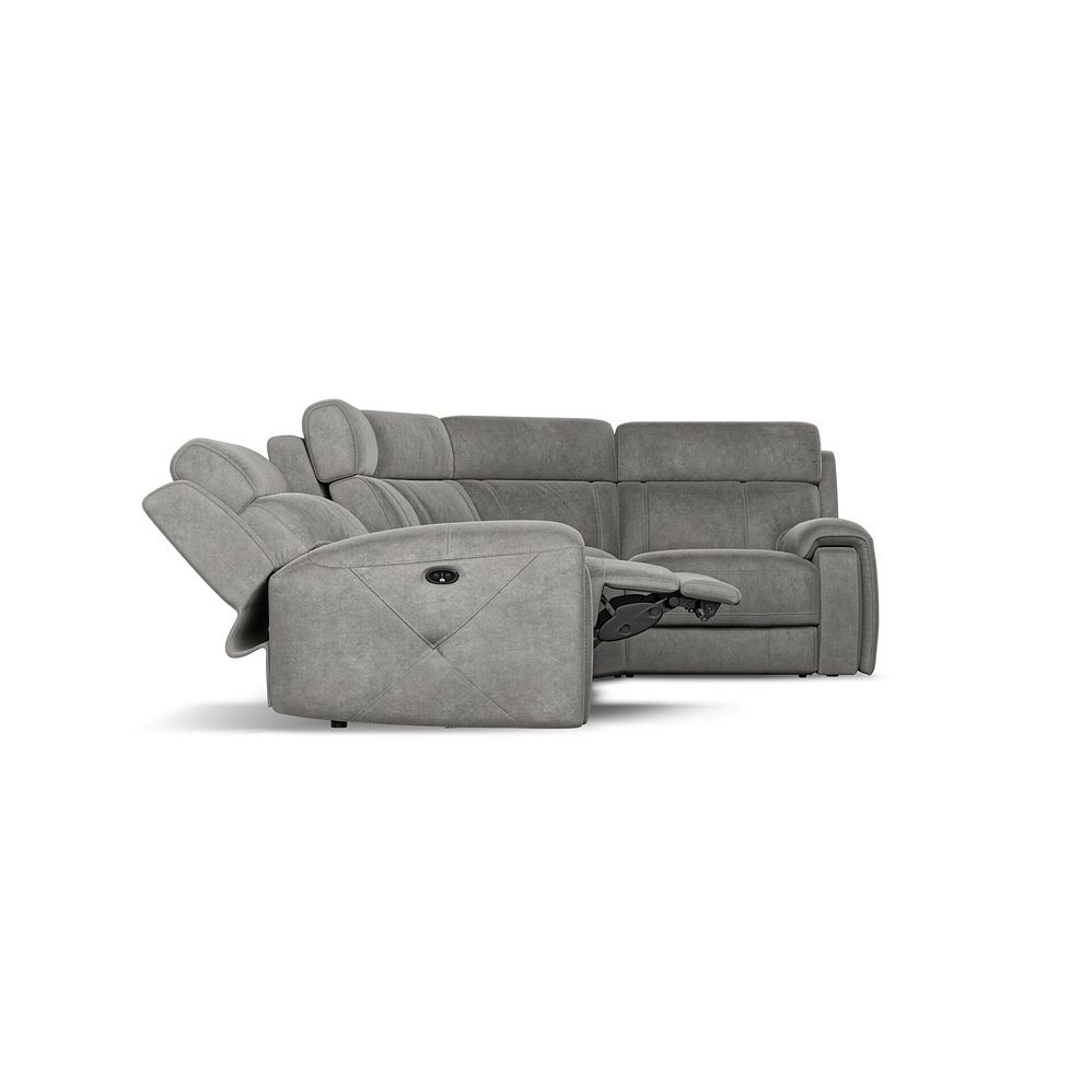 Leo Left Hand Corner Recliner Sofa in Maldives Dark Grey Fabric 8