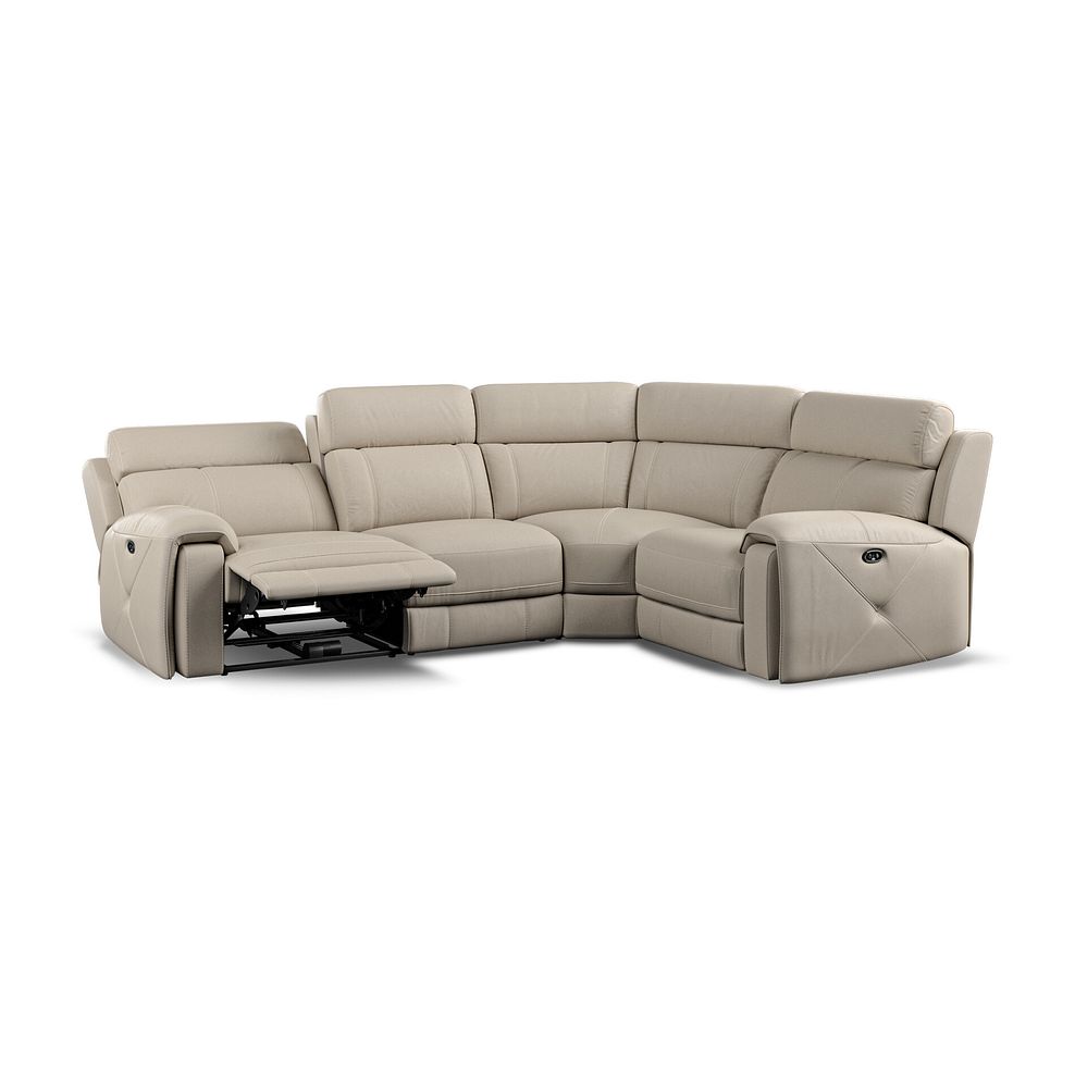 Leo Left Hand Corner Recliner Sofa in Pebble Leather 3