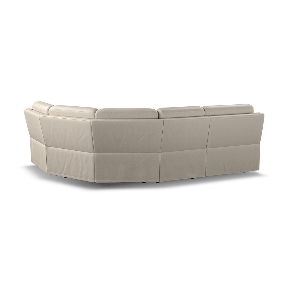Leo Left Hand Corner Recliner Sofa in Pebble Leather 5