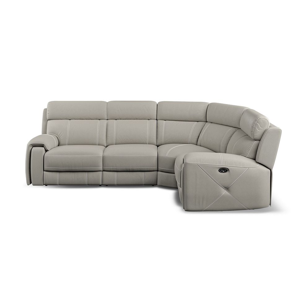 Leo Left Hand Corner Recliner Sofa in Taupe Leather 6