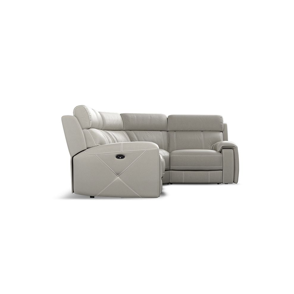 Leo Left Hand Corner Recliner Sofa in Taupe Leather 7
