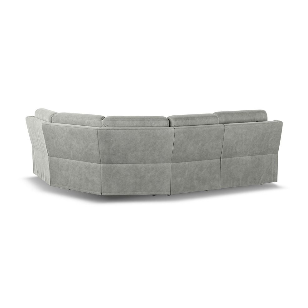 Leo Left Hand Corner Recliner Sofa with Adjustable Headrests in Billy Joe Dove Grey Fabric 5