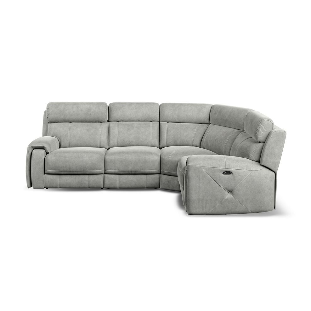 Leo Left Hand Corner Recliner Sofa with Adjustable Headrests in Billy Joe Dove Grey Fabric 6