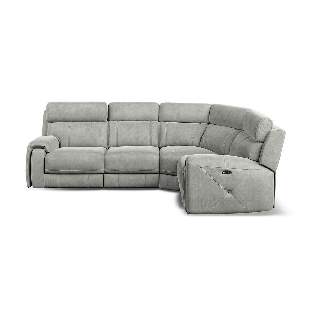 Leo Left Hand Corner Recliner Sofa with Adjustable Headrests in Billy Joe Dove Grey Fabric 6