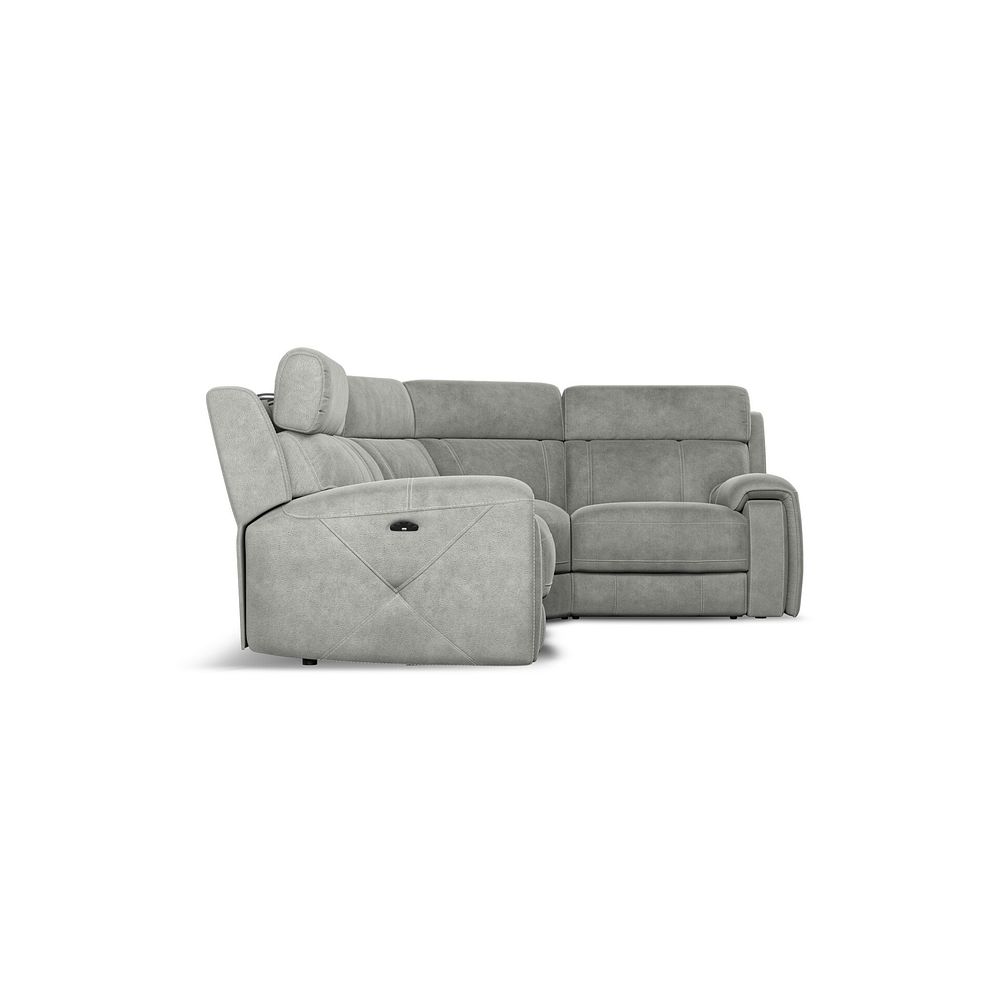 Leo Left Hand Corner Recliner Sofa with Adjustable Headrests in Billy Joe Dove Grey Fabric 7