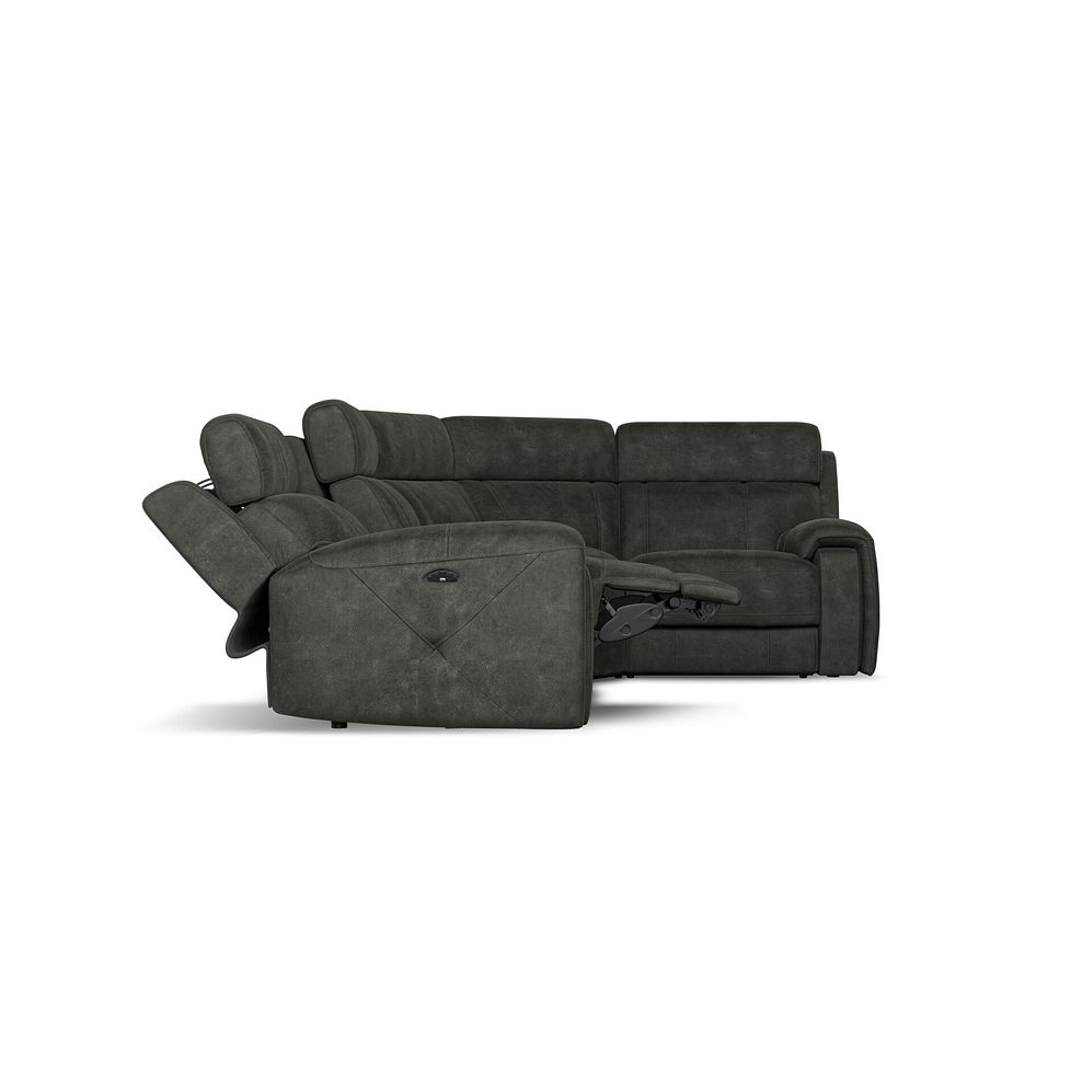 Leo Left Hand Corner Recliner Sofa with Adjustable Headrests in Billy Joe Grey Fabric 8