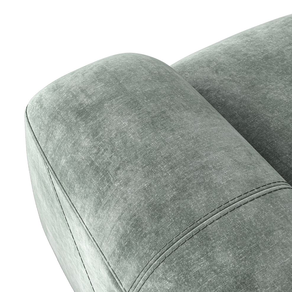 Leo Left Hand Corner Recliner Sofa with Adjustable Headrests in Descent Pewter Fabric 12