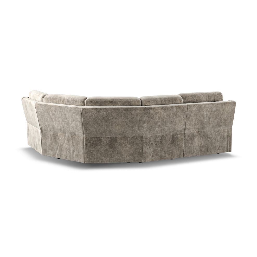 Leo Left Hand Corner Recliner Sofa with Adjustable Headrests in Descent Taupe Fabric 5