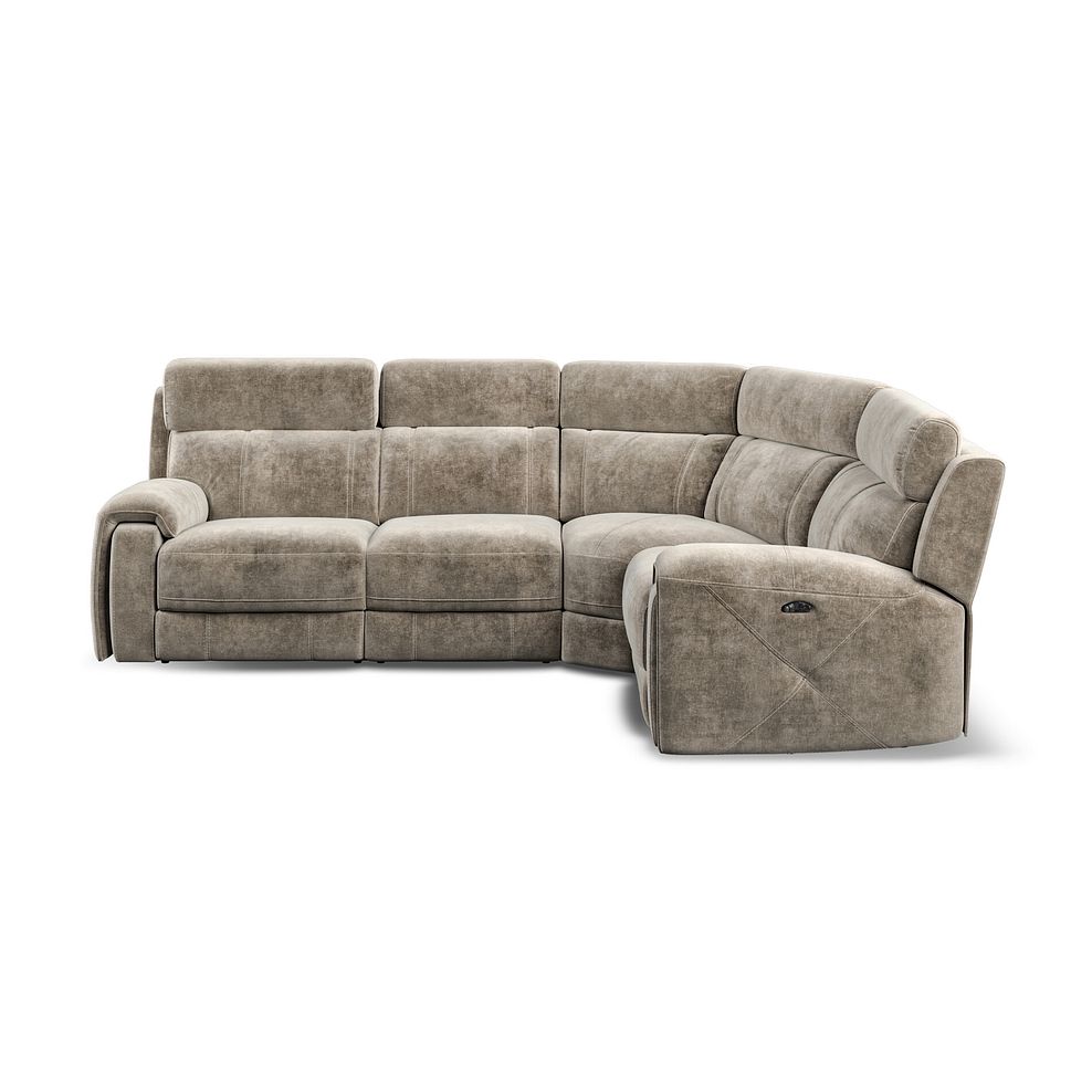 Leo Left Hand Corner Recliner Sofa with Adjustable Headrests in Descent Taupe Fabric 6