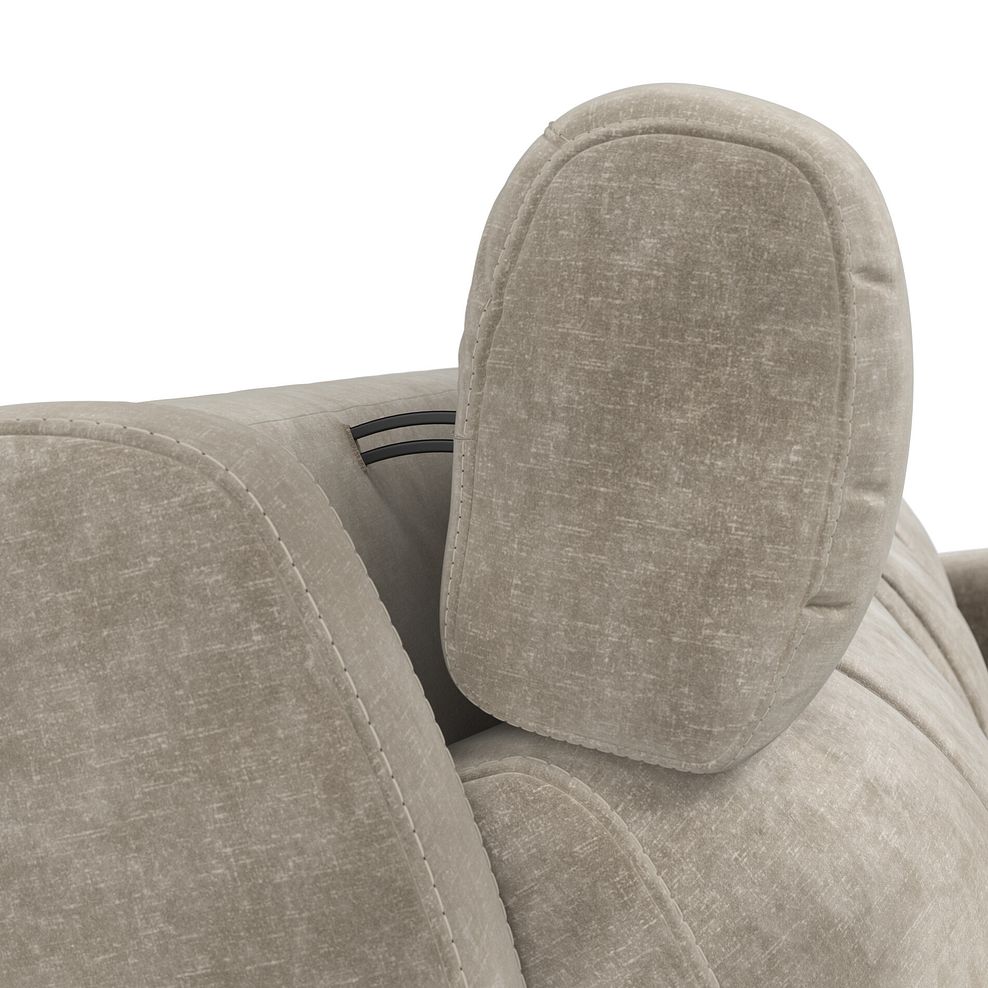 Leo Left Hand Corner Recliner Sofa with Adjustable Headrests in Descent Taupe Fabric 9