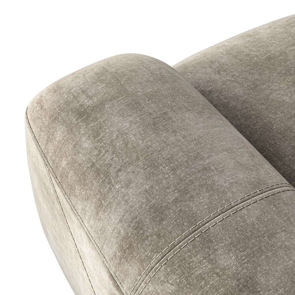 Leo Left Hand Corner Recliner Sofa with Adjustable Headrests in Descent Taupe Fabric 12