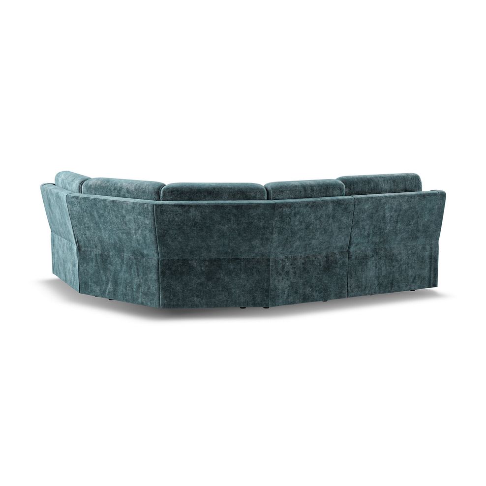 Leo Left Hand Corner Recliner Sofa with Adjustable Headrests in Descent Blue Fabric Thumbnail 5