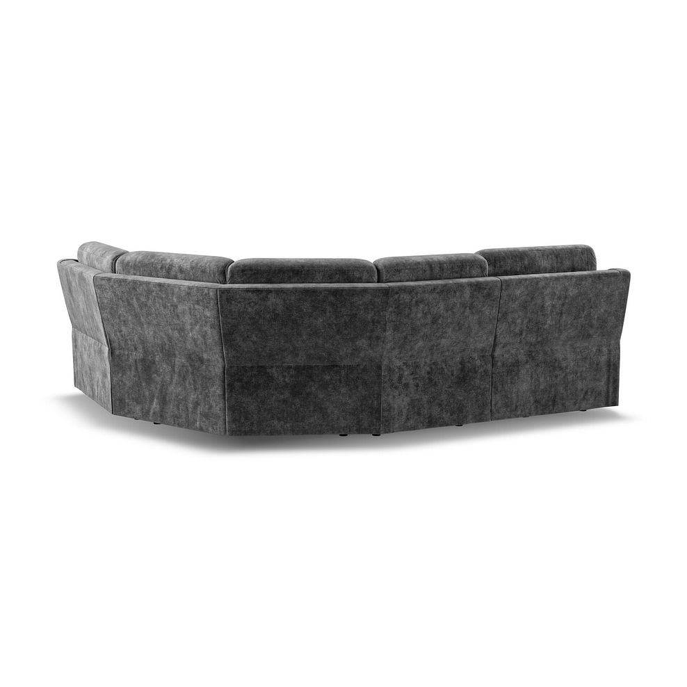 Leo Left Hand Corner Recliner Sofa with Adjustable Headrests in Descent Charcoal Fabric Thumbnail 5