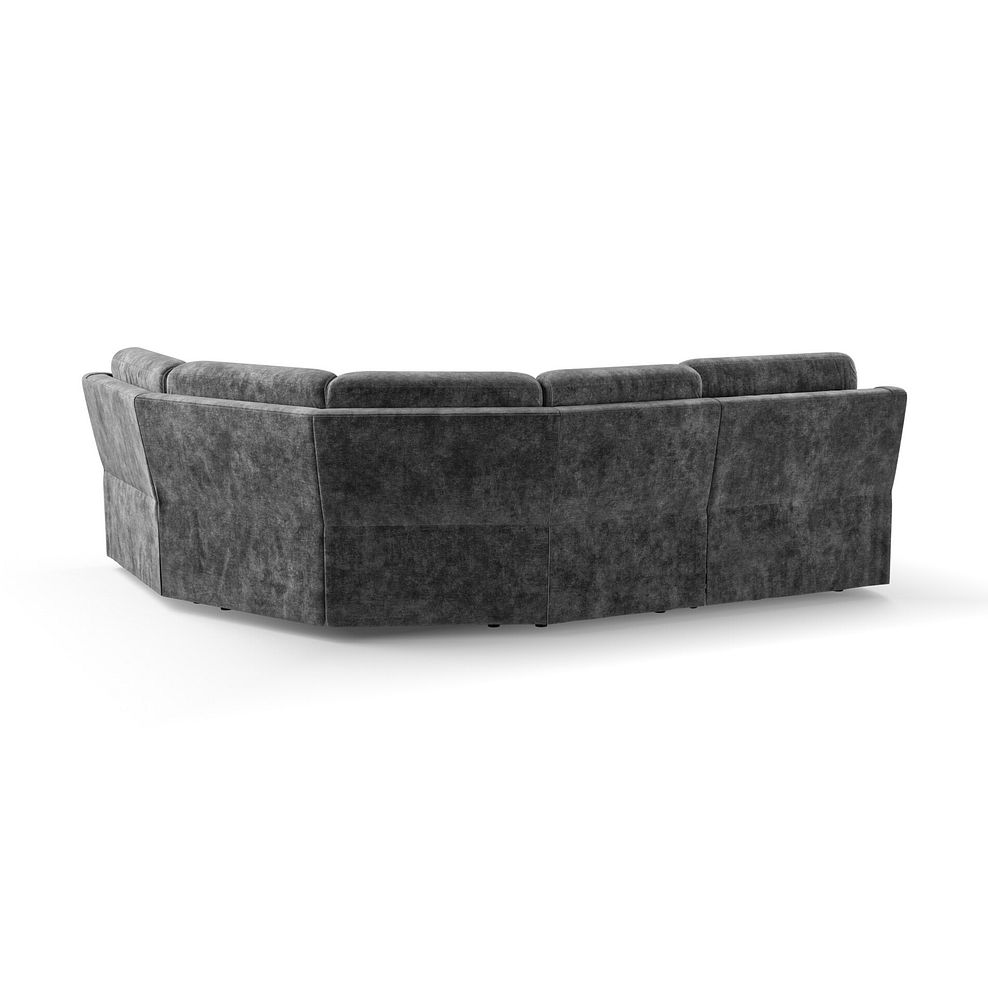 Leo Left Hand Corner Recliner Sofa with Adjustable Headrests in Descent Charcoal Fabric 6