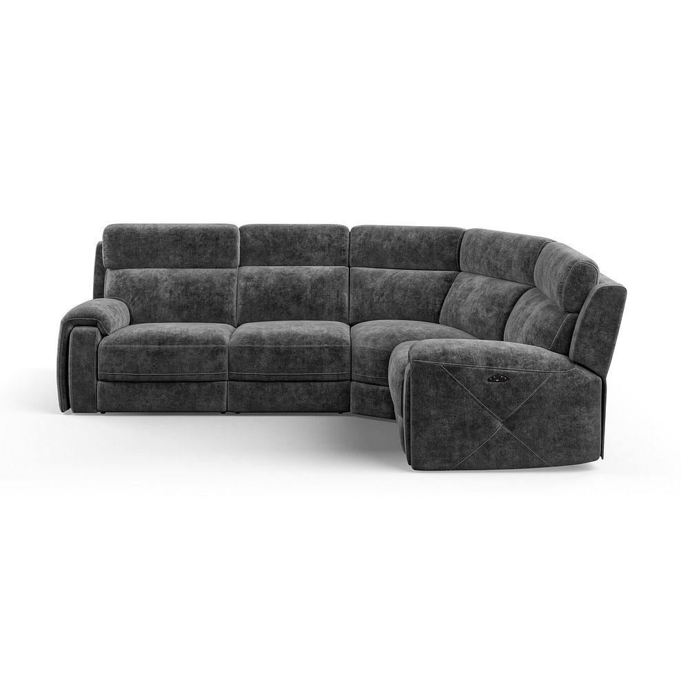 Leo Left Hand Corner Recliner Sofa with Adjustable Headrests in Descent Charcoal Fabric 5