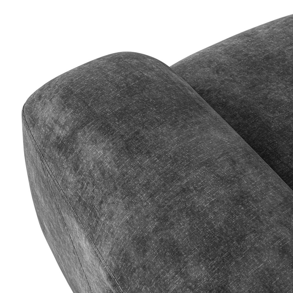 Leo Left Hand Corner Recliner Sofa with Adjustable Headrests in Descent Charcoal Fabric 9