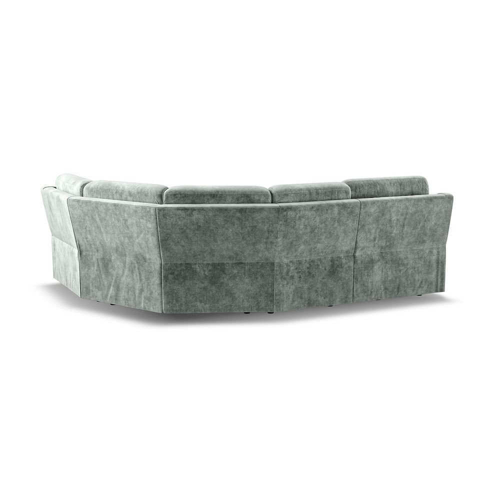 Leo Left Hand Corner Recliner Sofa with Adjustable Headrests in Descent Pewter Fabric Thumbnail 5