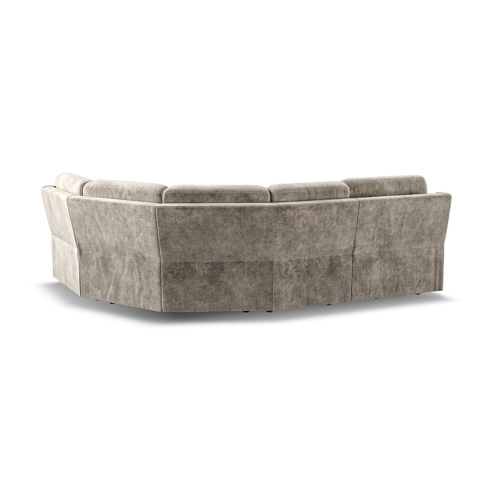 Leo Left Hand Corner Recliner Sofa with Adjustable Headrests in Descent Taupe Fabric Thumbnail 5
