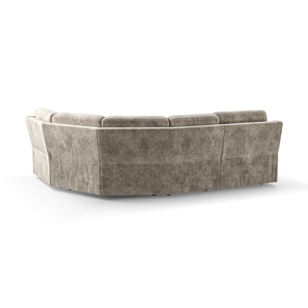 Leo Left Hand Corner Recliner Sofa with Adjustable Headrests in Descent Taupe Fabric 6